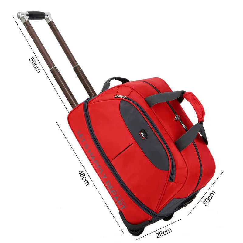 Canción de julio 20 pulgadas Bolsas de viaje con ruedas Ruedas Bolsa de equipaje para mujer Maleta con ruedas Bolsas con ruedas de viaje con ruedas para avión J220708