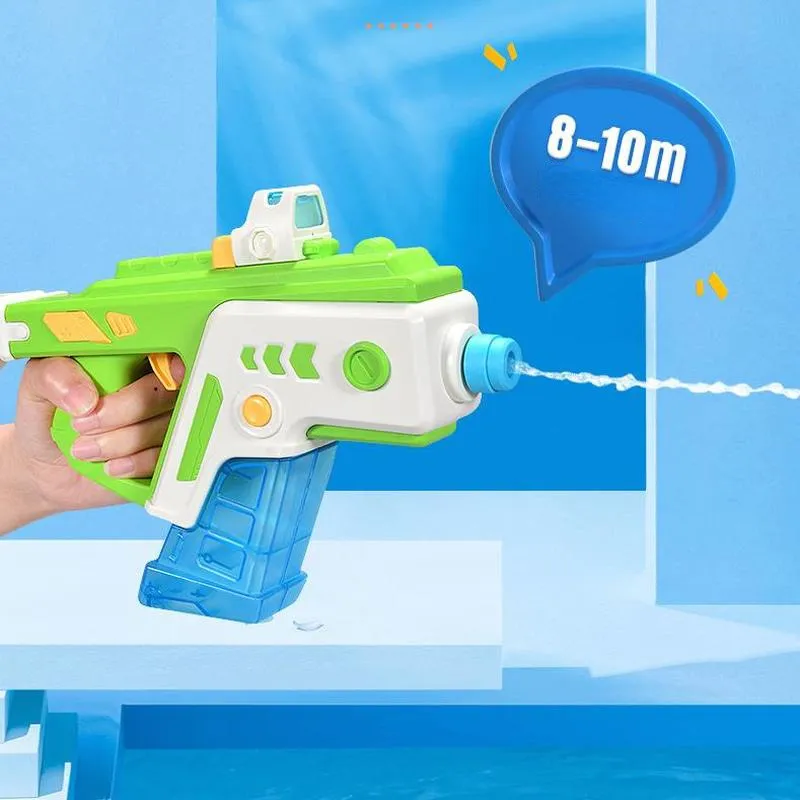 لطيف مياه كهربائية بندقية الأطفال الصيفية شاطئ ألعاب المياه Blaster الضغط عالي الضغط مسدس الأطفال الملونة الأولاد لعبة 220726
