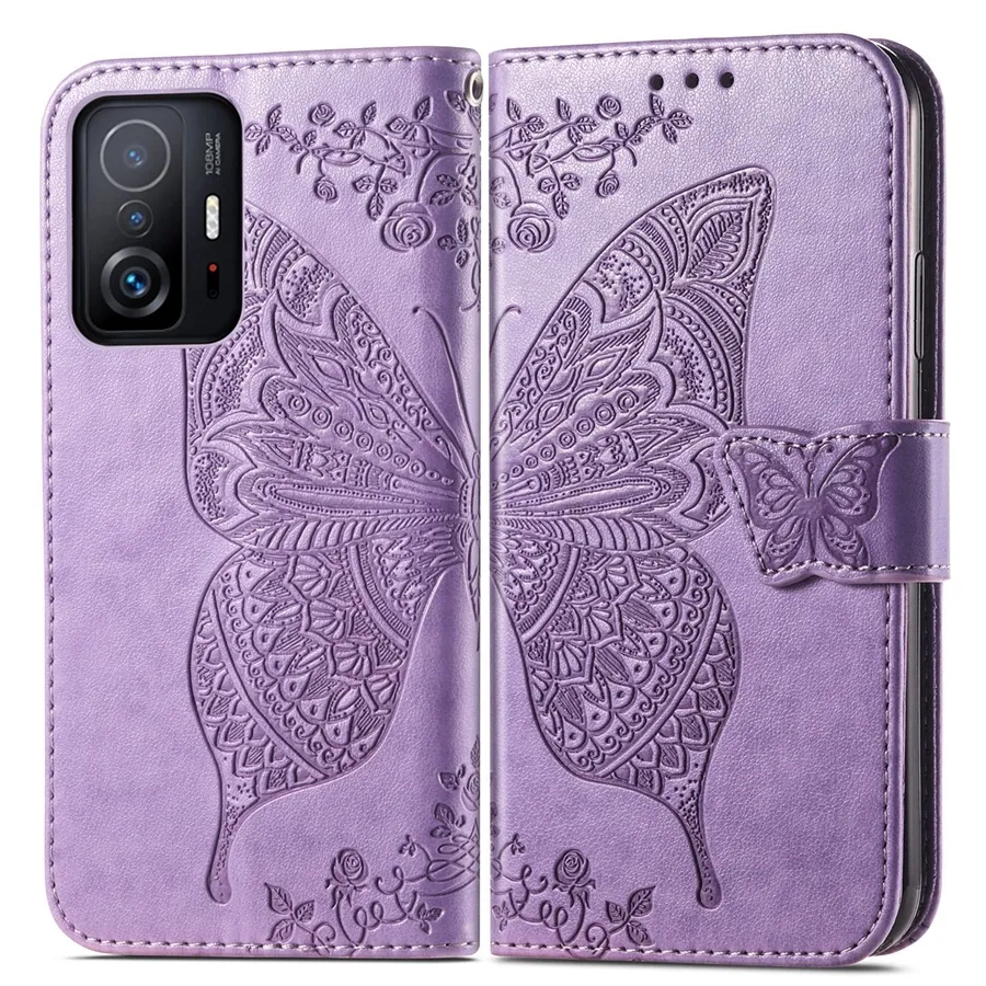 Wallet Leather Butterfly Cases For Xiaomi Mi Poco X3 Nfc/M3 11T Redmi 10 9 9A 9C 9T 8 8A Note 10/10S/10 Pro/9 Pro/8 Pro