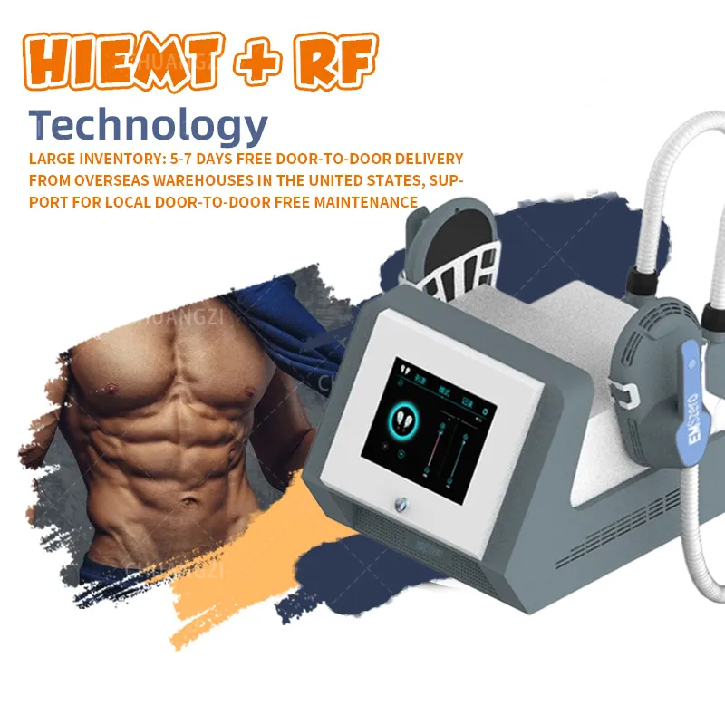 Najnowszy profesjonalny przenośny 2 RF Uchwyty Emslim Neo Nova z częstotliwością radiowej EMS RF Ciała Rzeźba na budowę mięśni