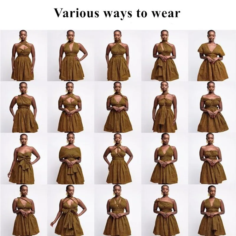 Afrikanska jumpsuits för kvinnor traditionella kläder dashiki ankara tryck bred ben bandage shorts stil 220514