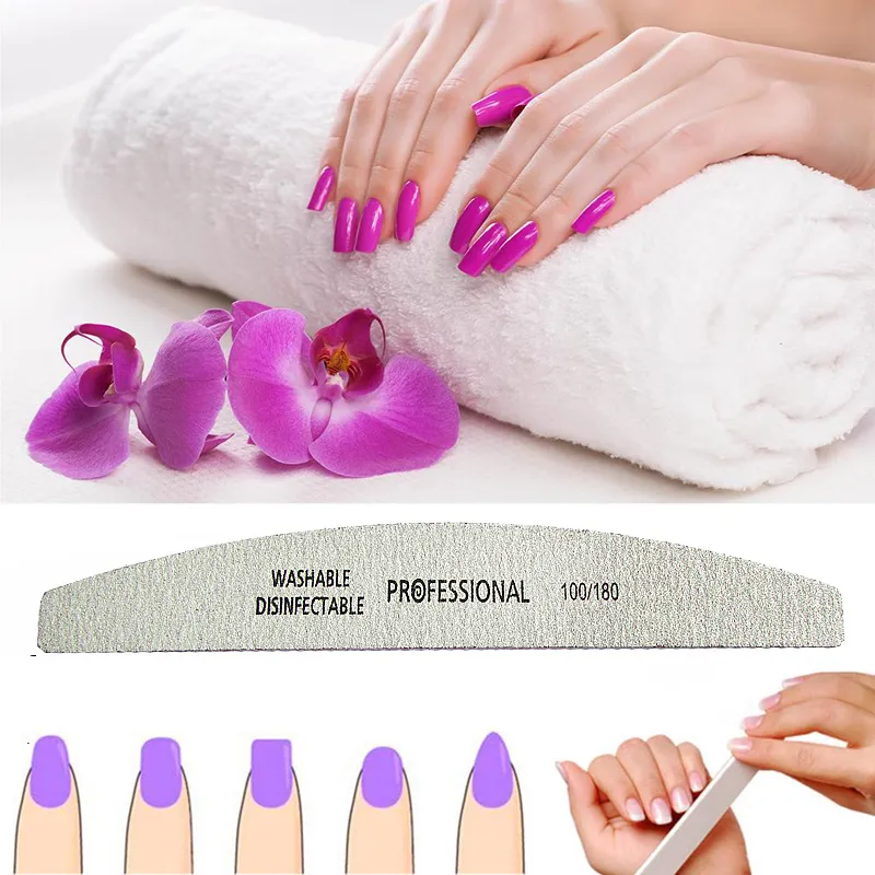 50шт профессиональные файлы ногтей 100/180 Bufping Buffing File Plock Unha Limas Manicure Ongle Pilnik Do Paznokci Tool Shine 220510