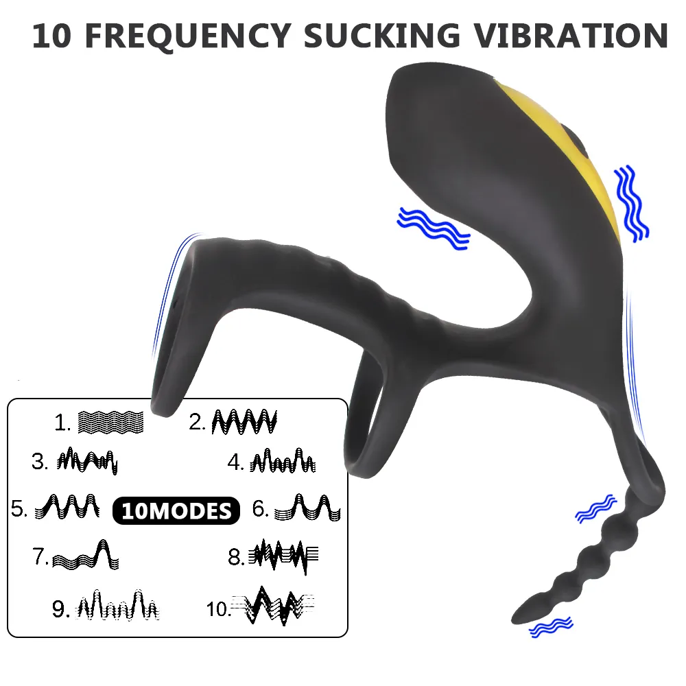 حلقة القضيب الاهتزازية تأخر قذف تدليك g-spot للزوجين التحفيز البظر