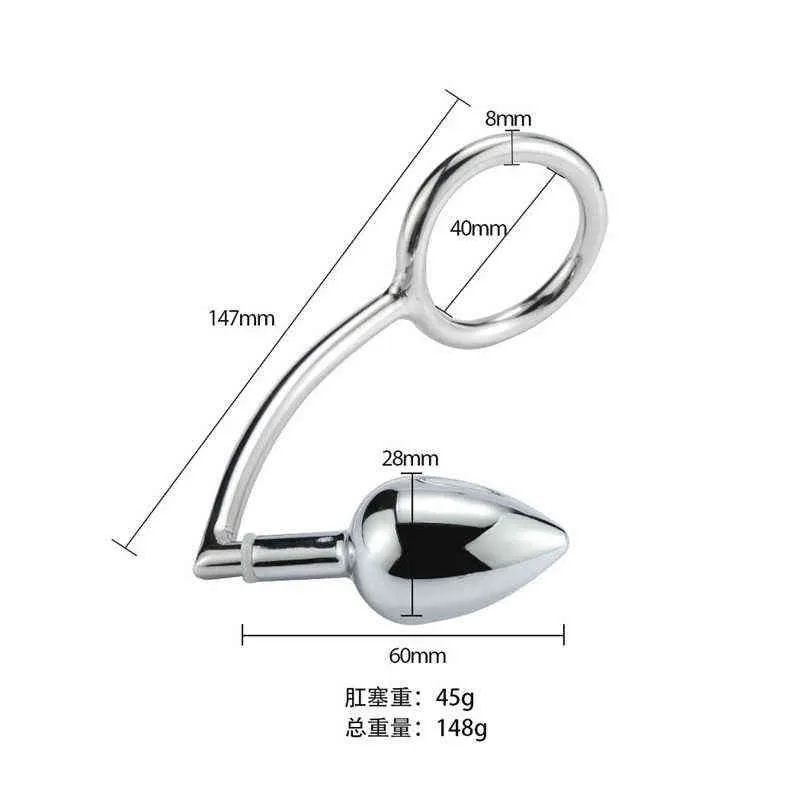 Nxy Giocattoli anali Masturbador Masculin 3 Palline di dimensioni Scegliere Gancio anale in metallo Butt Plug Dilatatore di perle Lega di alluminio Giocattolo del sesso uomini Donne Gioco adulti 220510