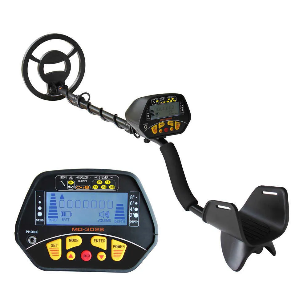 High Sensitivity Metal Detector MD-3028 Outdoor Gold Digger with LCD Display Waterproof Coil Pinpoint Function and Disc Mode