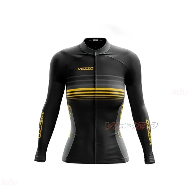 vezzo Blouse Womens Long Sleeve Cycling Female Cyclist Sirt 220621