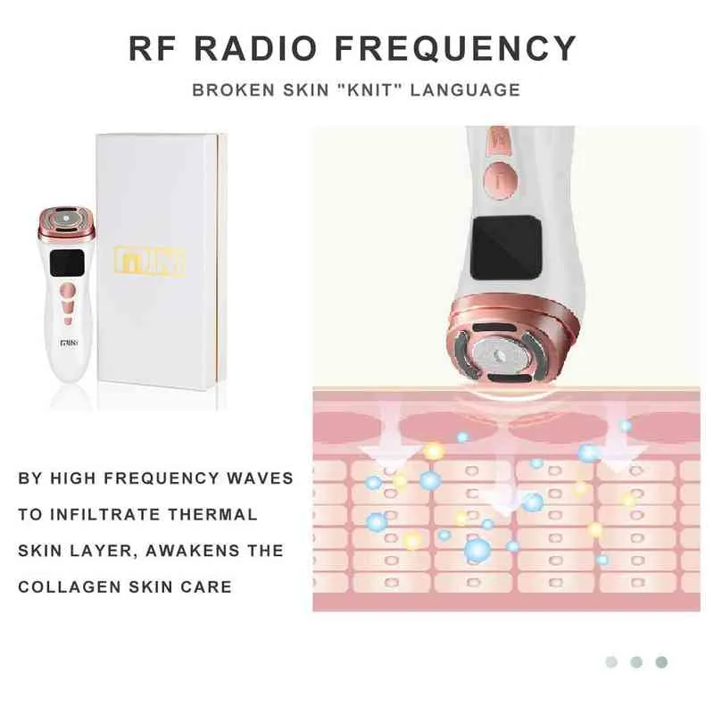 Mini HIFU Machine Ultrasound Slimmer RF Radiofrecuencia EMS Microcurrent Neck Lifting Skin Tightening Anti Wrinkle Face Massager 220516