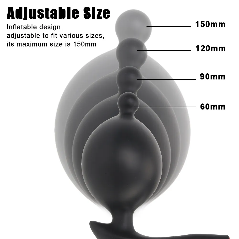 Opblaasbare Dildo Voor Anale Plug Mannen Butt Expander Vrouwen Vaginale Dilatator Machine 15cm Maximale sexy Speelgoed Paar Bondage set Erotische