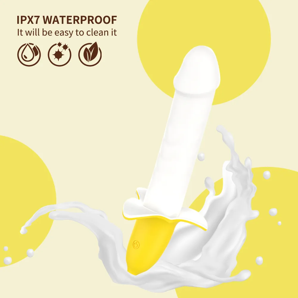 Leistungsstarker Bananenvibrator mit Impuls, einziehbarer Dildo, Vaginal-Klitoris-Stimulator, weibliches Masturbationswerkzeug, süßes sexy Produkt für Frauen