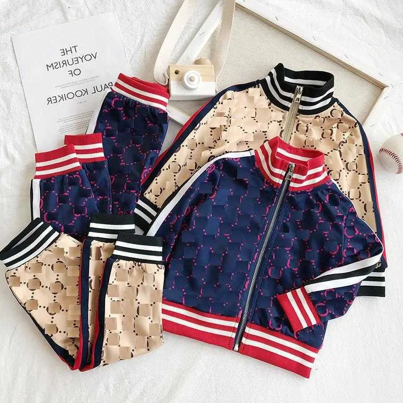 New Clothing Sets Kids Print Tracksuits Fashion Letter Jackets + Joggers Casual Sports Style Sweatshirt Boys Clothes