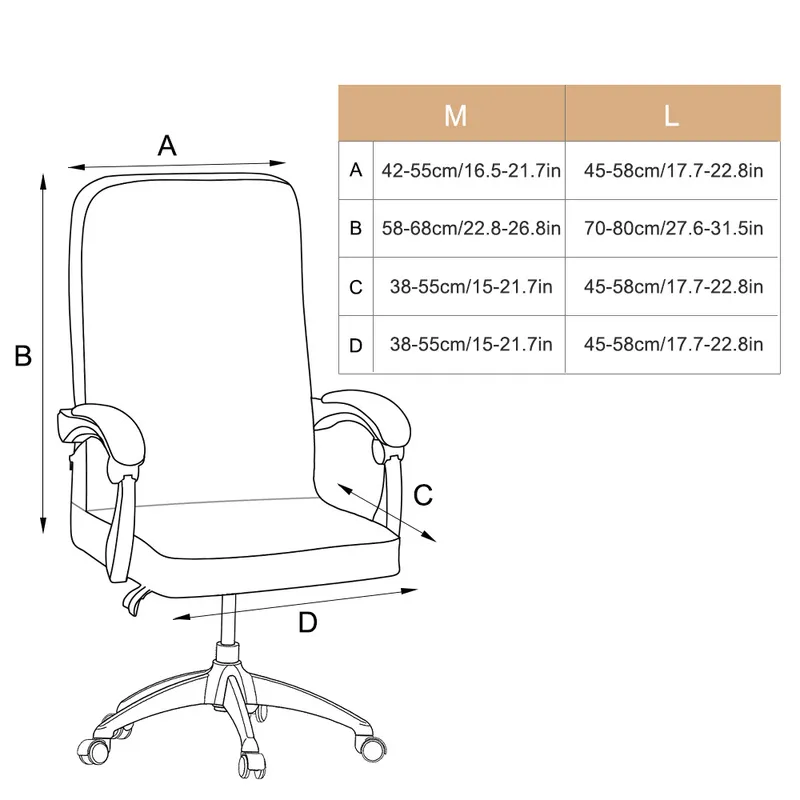 Düz renkli elastik esneme çıkarılabilir ofis sandalyesi kapağı önleyici su geçirmez döner koltuk koruyucusu Universal 220609