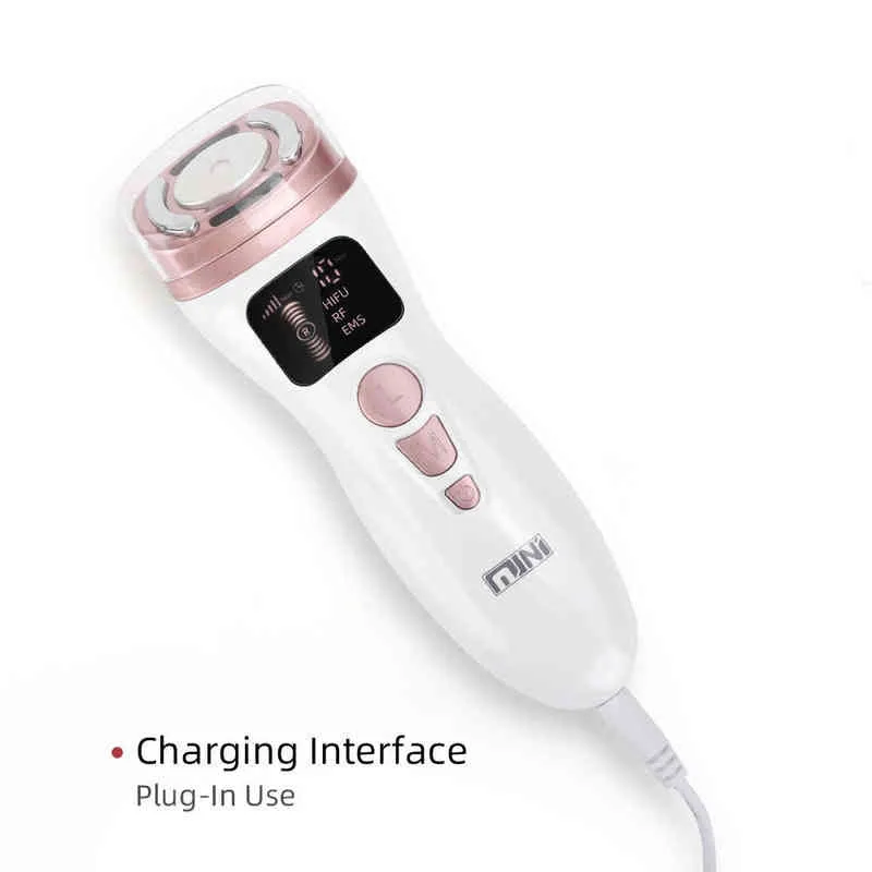 Portable HIFU Facial Massager for Slimming Firming Reduce Wrinkles Skin Tightening Face Lifting Machine RF EMS Beauty Device220429