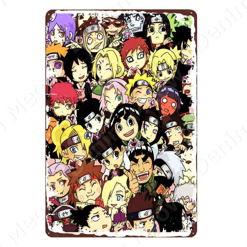 Anime Hero Vintage Metal Tin Sign Home Club Pub Living Room Decoration Anime Mix Wall Art Poster Japanese Style Plat1856387