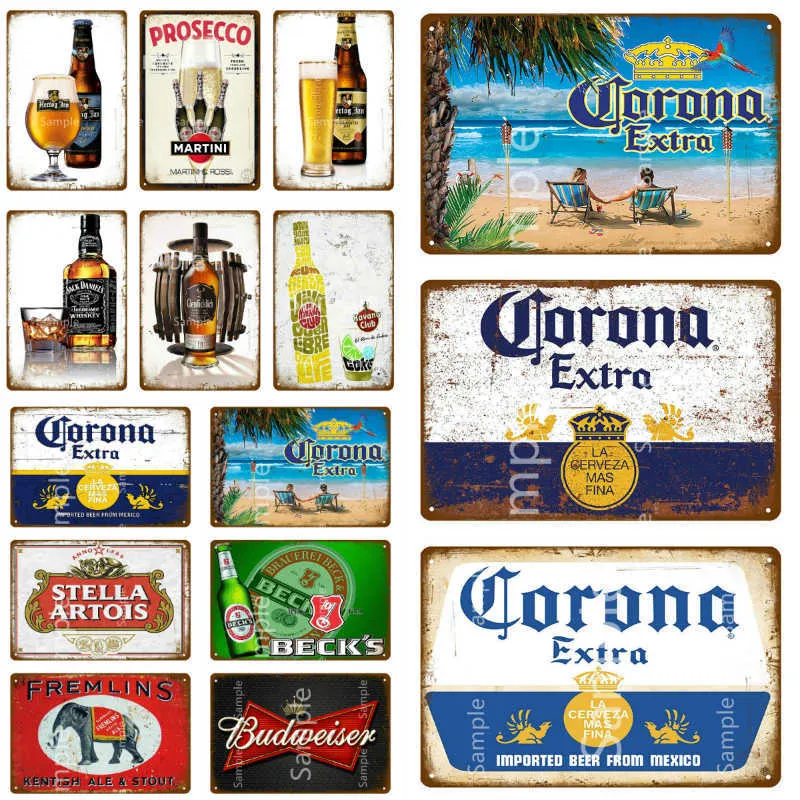 México cerveja sinal de metal placa de metal vintage pub estanho sinal decoração da parede para bar clube homem caverna placa de lata metal cerveja poster2957821