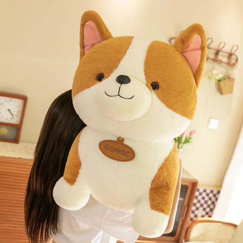 Super Cute Cartoon Corgi Peluche Big Fat Dog Doll Cuscino dormire Cucciolo Bambola ragazza Regalo bambini 35 pollici 90 cm