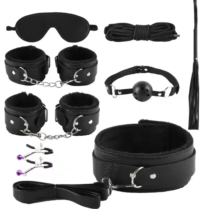 Prodotti adulti Manette Plug anale Coda BDSM Bondage Set Giochi sexy Giocattoli adulti Kit di giocattoli SM Coppie