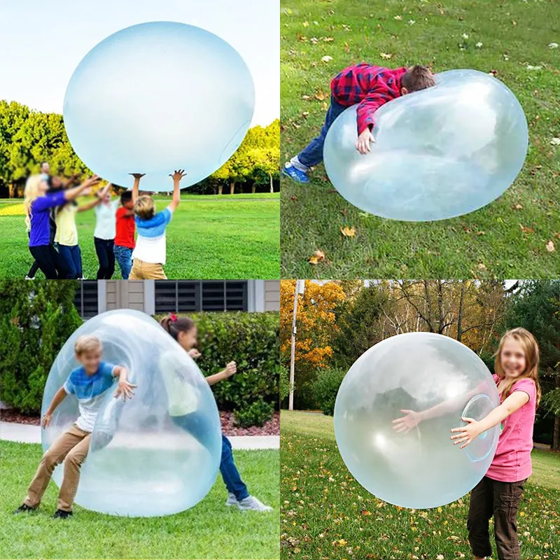 子供の子供の屋外おもちゃ柔らかい空気充填バブルボール爆破バルーンおもちゃの楽しいパーティーゲーム夏のインフレータブルギフト