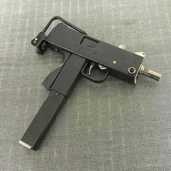 Wszystkie metalowe odłączane 12 05 Ingram M10 Model Pistolet nie może uruchomić kolekcji wojskowej Ornaments258m