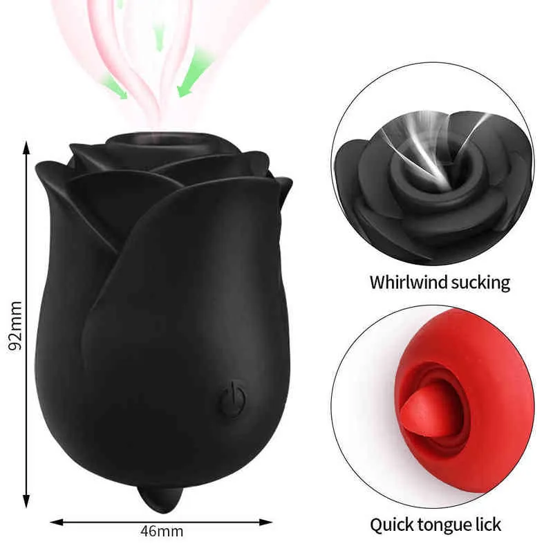 Nxy Vibrators Rose Shape Vagina Zuigen Vibrator Oraal Likken Clitoris Stimulatie Intieme Goede Tepel Sucker Krachtige Seksspeeltjes f6376788