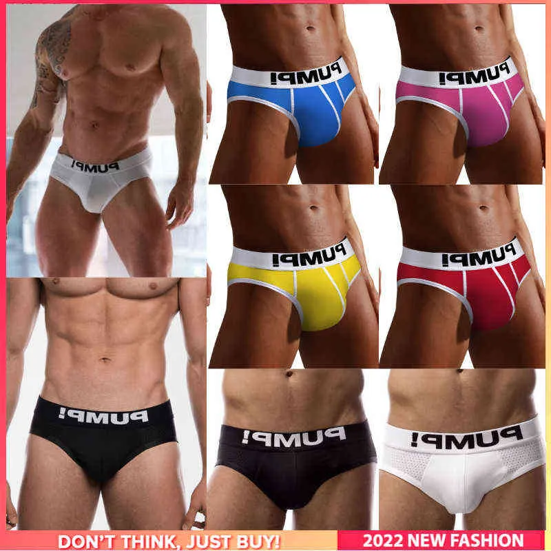 8st Hip Raise Gay Sexy Men's Panties Briefs Män underbyxor ny bomullsslip jockstrap underkläder man kort tanga u påse t220816