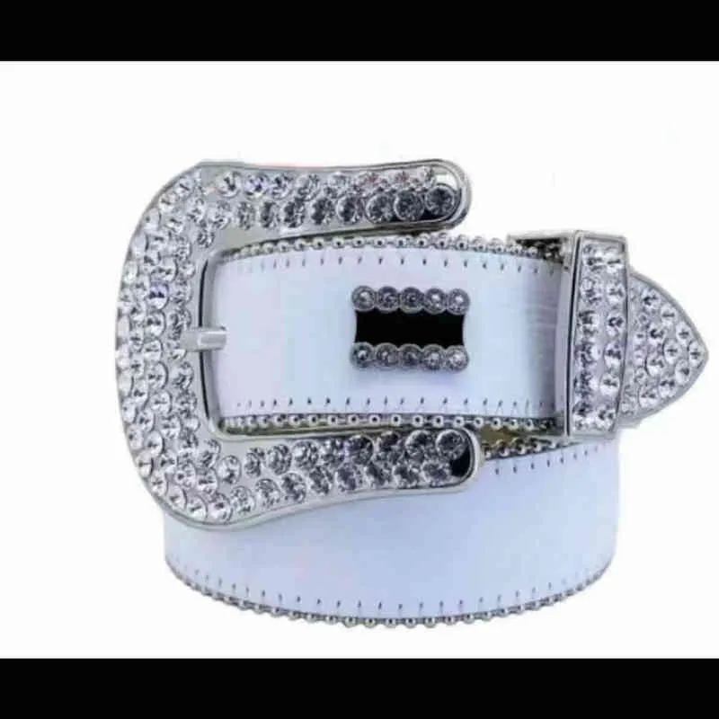 Designer Belt 2022 BB Simon Belts For Men Women Shiny Diamond Belt On Black Blue White Multicolour 00193W
