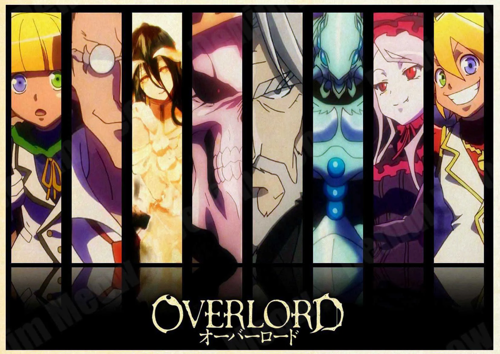 Overlord Metal Poster Japon Anime Retro Teneke İşaretler Bar Kulübü Cafe Ev Dekoru İskelet Kral Duvar Sanat Resim Comics Signs8064210