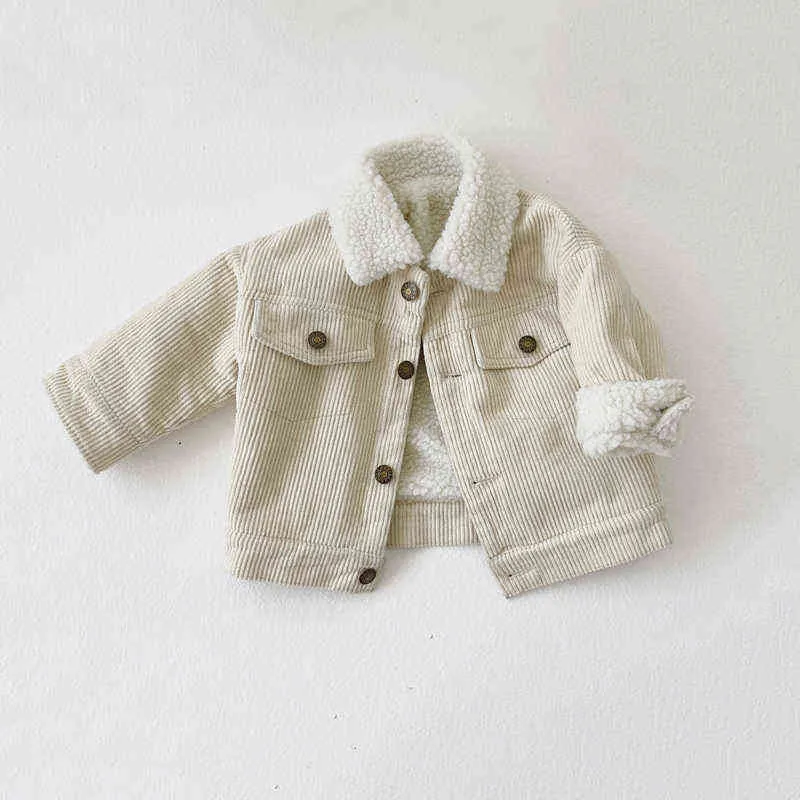 Bambine da ragazzo cappotto di lana di agnello caldo più spessa Bambini autunno inverno primaverile bambini abiti da esterno bambini ragazzo j220718