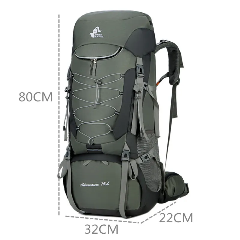 75L Camping -Rucksack Wandertasche Sport Outdoor -Taschen mit Regen Cover Travel Klettern Bergsteiger Trekking Camping Bagsarine6669875