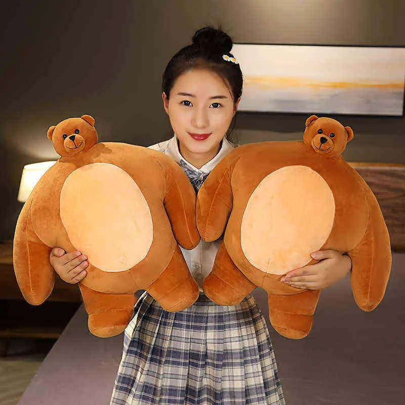 Cm Kawaii Bear Cuddle Cartoon Boyfriend Filled Doll Soft Cushion Children Toys Birthday Gift For Girlfriend Lover J220704