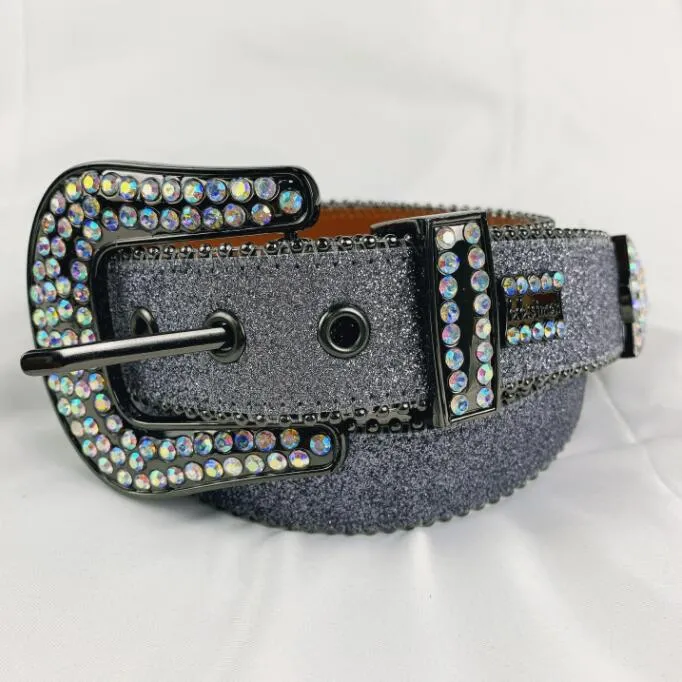Rhinestone belt Designer Belts BB Belts For Men Women Classic BB High Quality Waistband Skull Buckle Womens Cintura Ceintures 2202274f