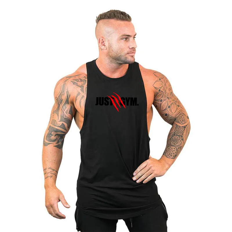 Summer brand clothing gym Stringer tank top men muscle guys fitness Sleeveless shirt mens Bodybuilding vest tanktop 220621