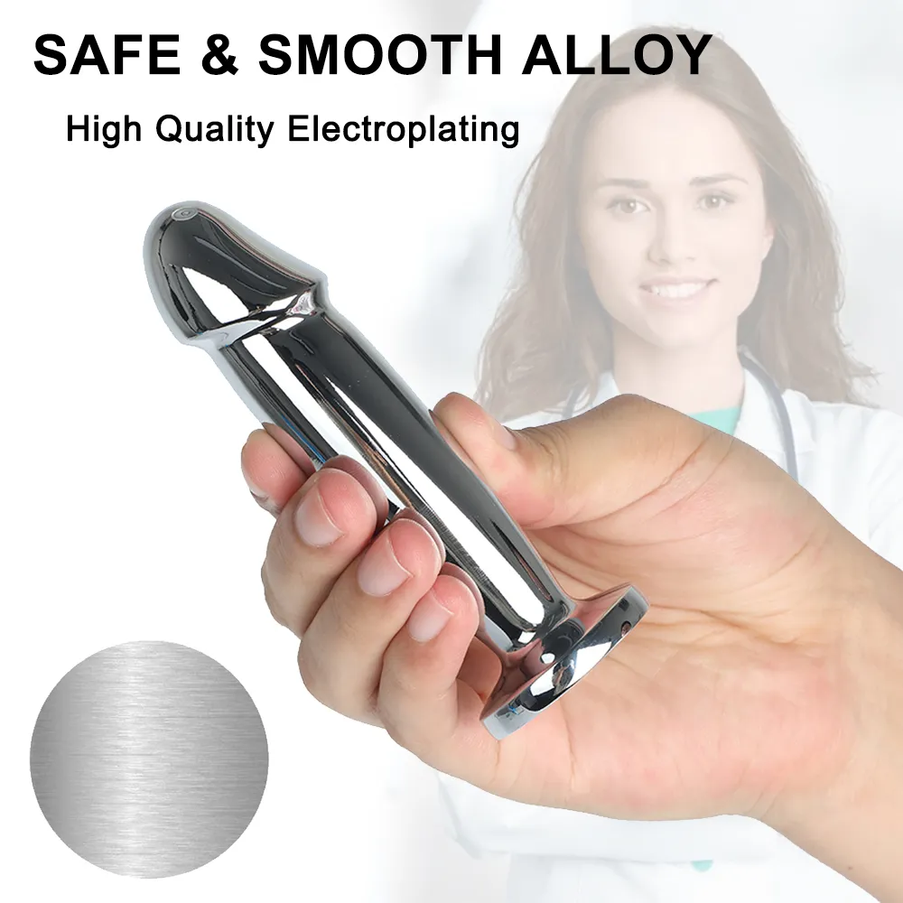 brinquedos anal sexy vibratórios para mulheres produtos adultos homens plug de bunda de aço inoxidável -vibrador