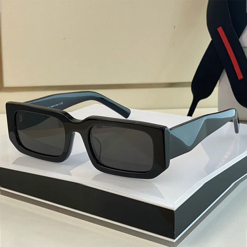 Męskie okulary przeciwsłoneczne Symbolowe okulary przeciwsłoneczne SPR06Y Square Black Frame Purple Obiektyw Modne okulary przeciwsłoneczne swobodny UV400 Outdoor z Case240B