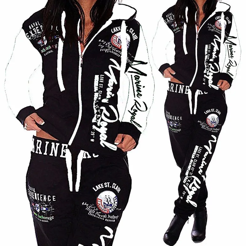 Zogaa Women's Sets Clothing Hoodies Pants2ピースセット暖かい女性印刷された女性の衣装マッチスーツ女性トラックスーツ220812