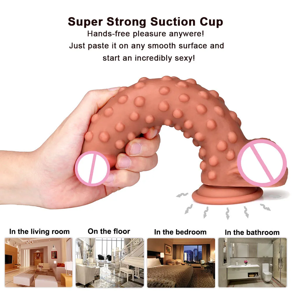 Big Realistic Barbed Penis Dildo Huge Anal Toy Soft Silicone Monster sexy Toys for Women Lesbian with Suction Cup Adult Product