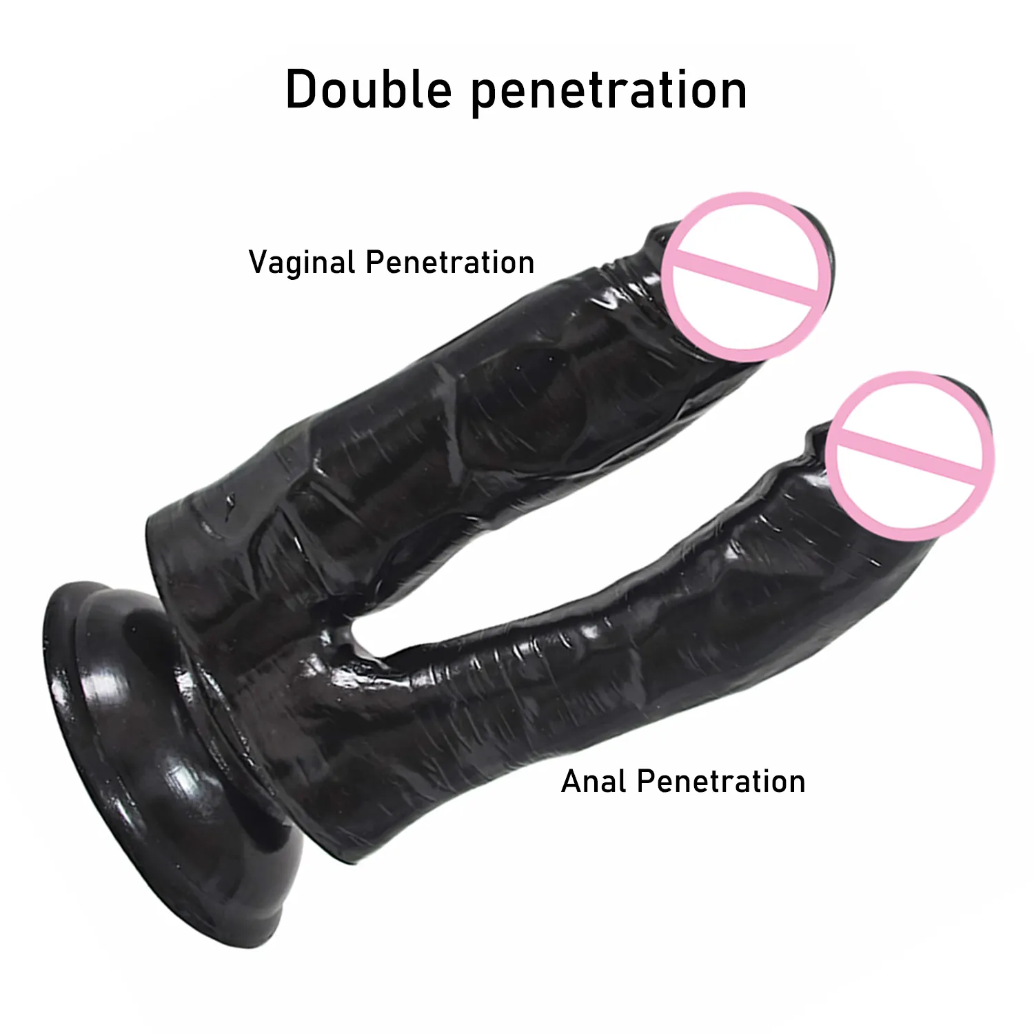 Двойное проникновение фаллоимитаторов влагалище и анус реалистичный пенис с всасывающей чашкой эротический фаллос сексуальные игрушки для женщин мастурбация