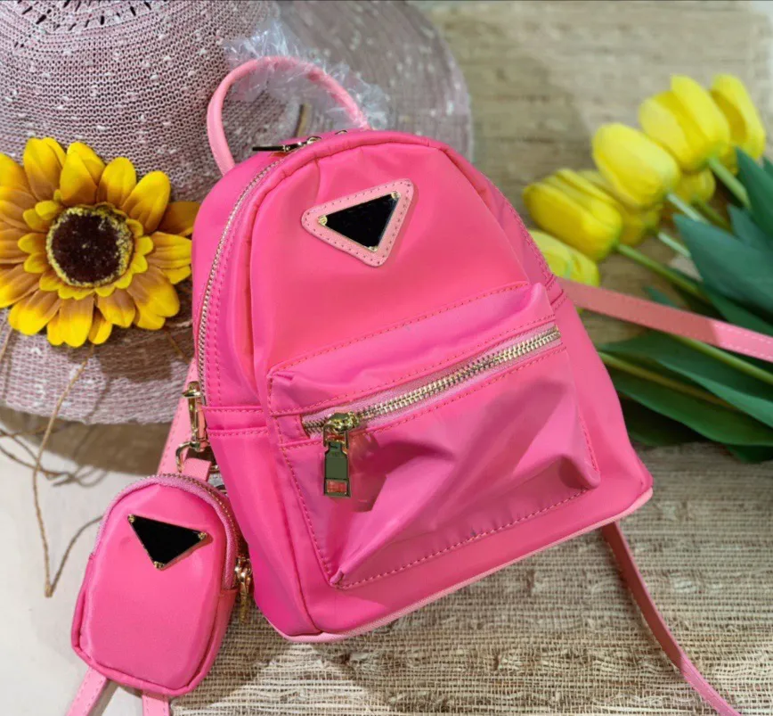 Fashion Backpack Women Shoulder Bags Chain Crossbody Lady Backpacks School Bag Nylon Mini Gilrl Cute Handbags with Box3290