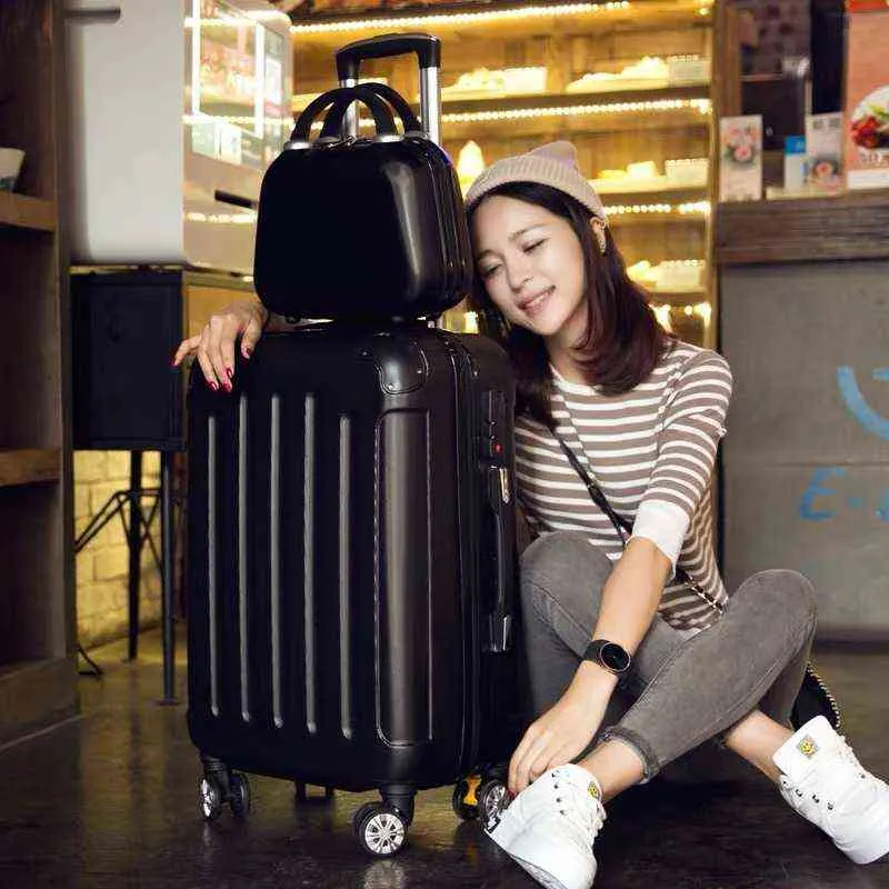 Nouvelle valise de voyage avec roues Spinner ensemble de bagages roulants ''bagage à main chariot de cabine femmes J220708 J220708