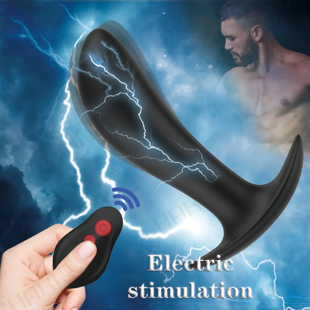 Scossa elettrica Spina anale Vibratore Butt Scarico Clitoride Stimolazione del pene Bondage Gioco adulti Flirtare Giocattoli sexy donne/uomini