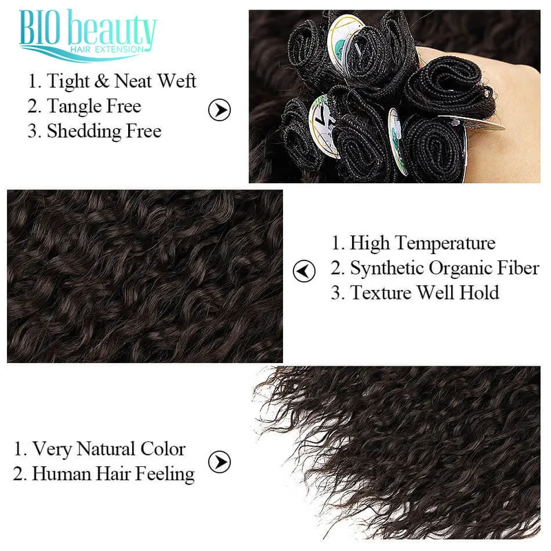 32quot syntetiska afro kinky lockiga hårbuntar anjo plus organiska fiber hårförlängningar ombre färg 9 st fulla huvud fluffigt för wom9213771