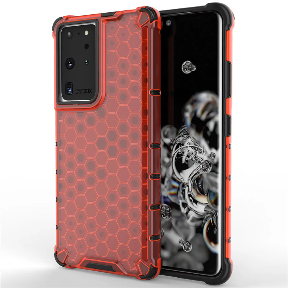 Fundas híbridas a prueba de golpes para Samsung Galaxy Note 20 Ultra S30 Plus S20 S10 Plus A51 A71 A32 A42 A52 A72 S10E Honeycomb Cover