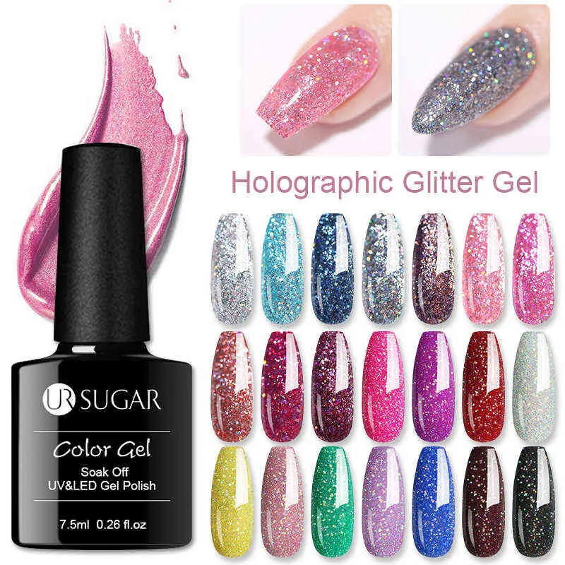 NXY Nail Gel 7 5 ML Platinum UV Poolse Kleurrijke Glitter Pailletten Vernis Soak Uit LED-kleur DIY 0328