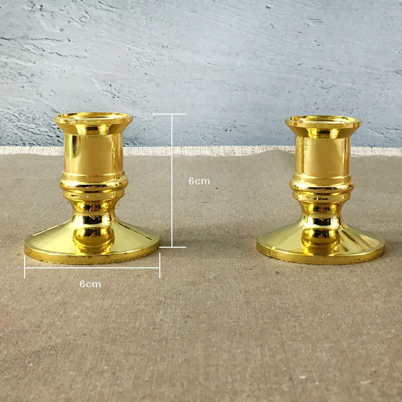 10x Gold Bailar Candle Base Taper Holder Stick Christmas حفلة ديكور 220809