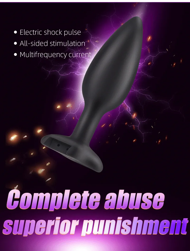 Strong électrique Shock Silicone anal Vaginal Plug