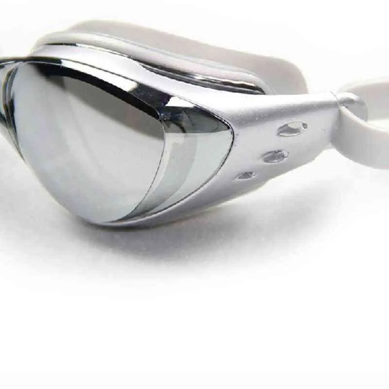 Verspiegelte Schwimmbrille mit Silikondichtung, Tauchbrille, UV-Schutz, beschlagfrei, bruchsicher, wasserdichte Schwimmbrille G220422