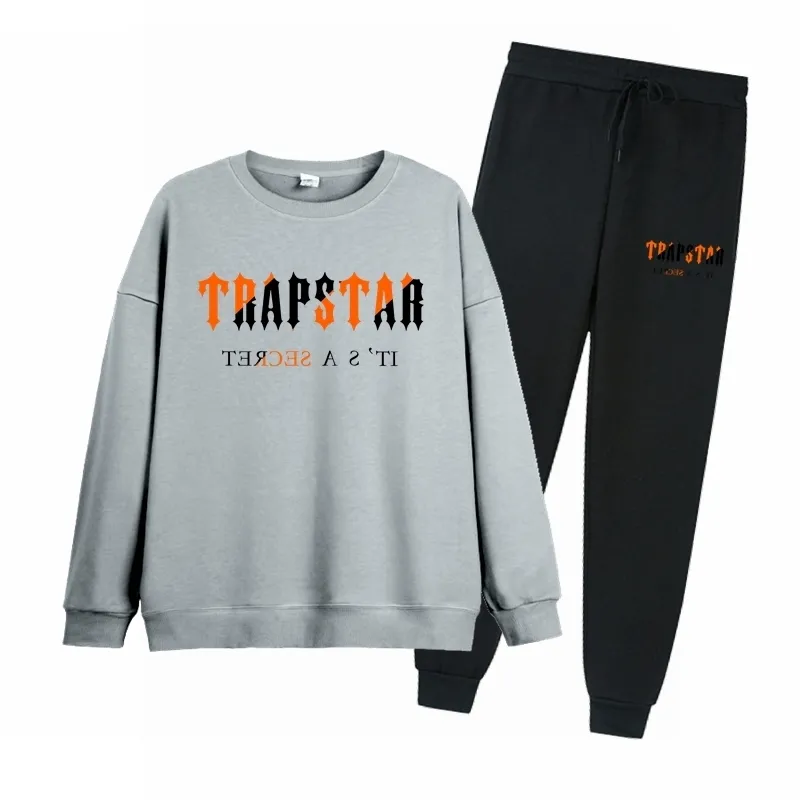 sportkleding mannen/vrouwen ronde hals hoodie sweatshirt joggingbroek twee stukken losse sportkleding print hoodie jas lente 220726