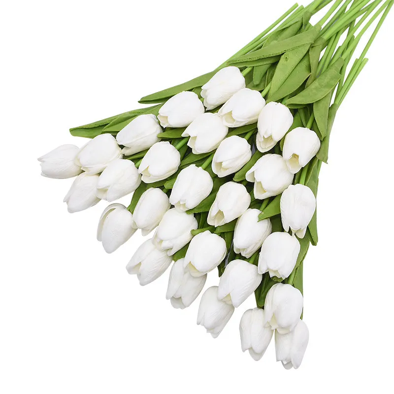 31 шт. Тульпаны Искусственное цветочное цветок настоящий прикосновение Tulipe Flowers Frower Flower