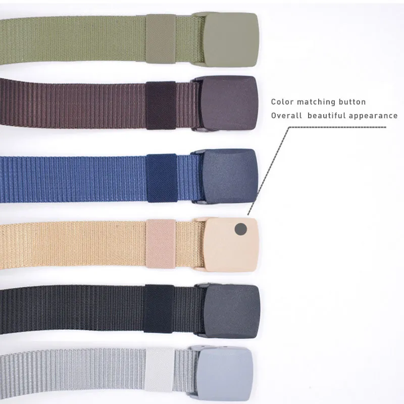 Outdoor Men Tactical Belts Nylon Military Waist Belt with Plastic Buckle Adjustable Training Waist Belt Hunting Accessories