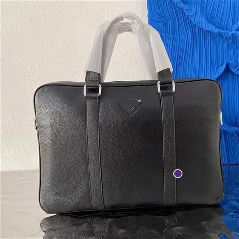 Projektantka Mężczyźni teczka na ramiona czarna skórzana torebka torby laptopa torby posłańca z tabliczkami nazwy męski bagaż 323R
