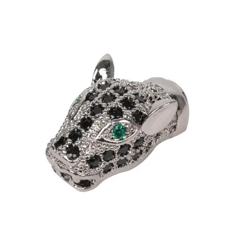 Leopard Crystal Micro Pave CZ Zircone zirconia cubica perle di